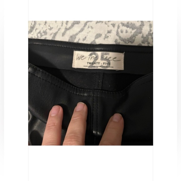 We The Free Black Faux Leather Leggings 25 - Picture 5 of 7